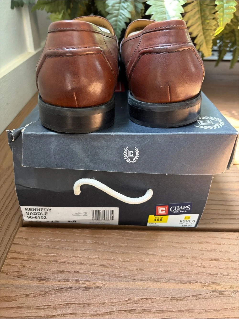Chaps Brown Men’s 10.5 Leather Tassel Excellent Condition!